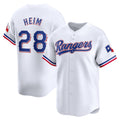 Texas Rangers #28 Jonah Heim White HOLBERT Home Limited Player Jersey