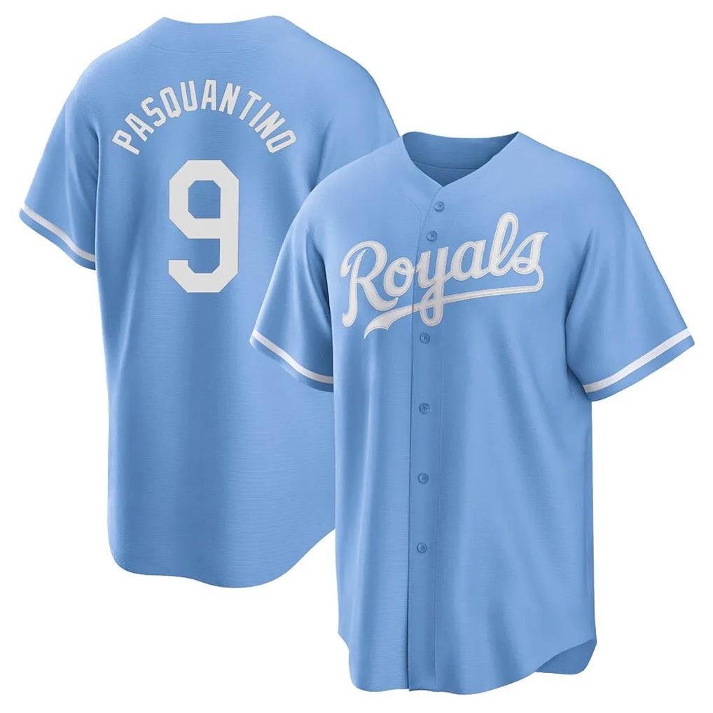 Kansas City Royals #9 Vinnie Pasquantino Player Light Blue HOLBERT Home Game Stitched Jerseys
