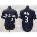 Houston Astros #3 Jeremy Pena Black HOLBERT Gothic 'Houston Born Barrio Raised' Limited Stitched Jersey
