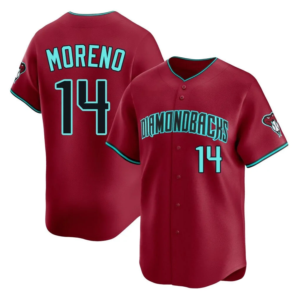 Arizona Diamondbacks #14 Gabriel Moreno Player Red HOLBERT Limited Home Game Stitched Jerseys