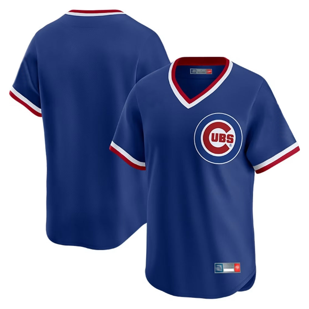 Chicago Cubs Royal HOLBERT T-shirt Cooperstown Collection Limited Blank Player Stitched Jerseys