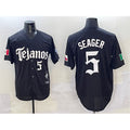 Texas Rangers #5 Corey Seager Black HOLBERT Mexico 2025 Vapor Premier Limited Stitched Jersey