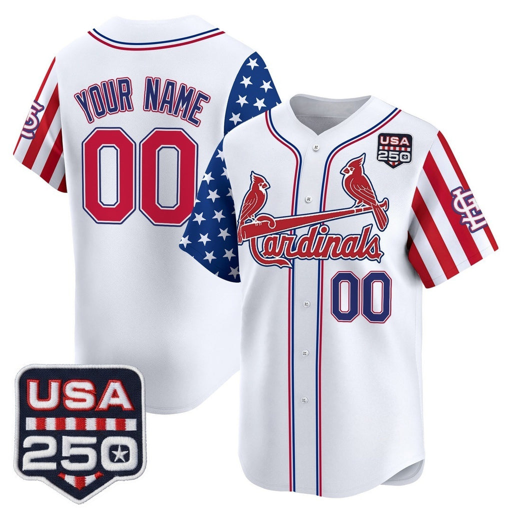 Custom St. Louis Cardinals America 250 Edition Vapor Premier Limited White HOLBERT Stitched Jerseys