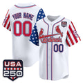 Custom St. Louis Cardinals America 250 Edition Vapor Premier Limited White HOLBERT Stitched Jerseys