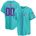 Custom Arizona Diamondbacks 2024 Teal Purple Jersey ¨C Teal 2 HOLBERT