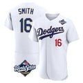 Los Angeles Dodgers #16 Will Smith Player Gold White HOLBERT World Series 2026 Collection Stadium Limited Elite Stitched Jerseys