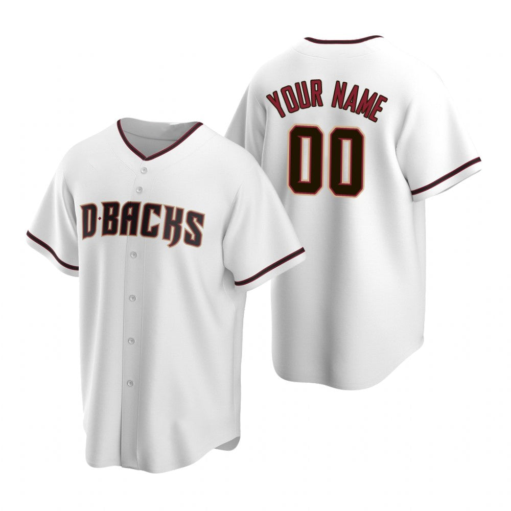 Custom Arizona Diamondbacks White HOLBERT Stitched Cool Base Home Jersey