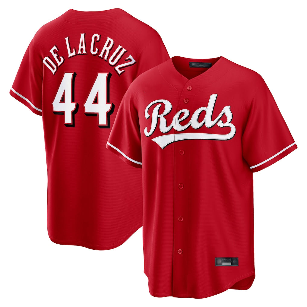 Cincinnati Reds #44 Elly De La Cruz Player Red HOLBERT Home Game Stitched Jerseys