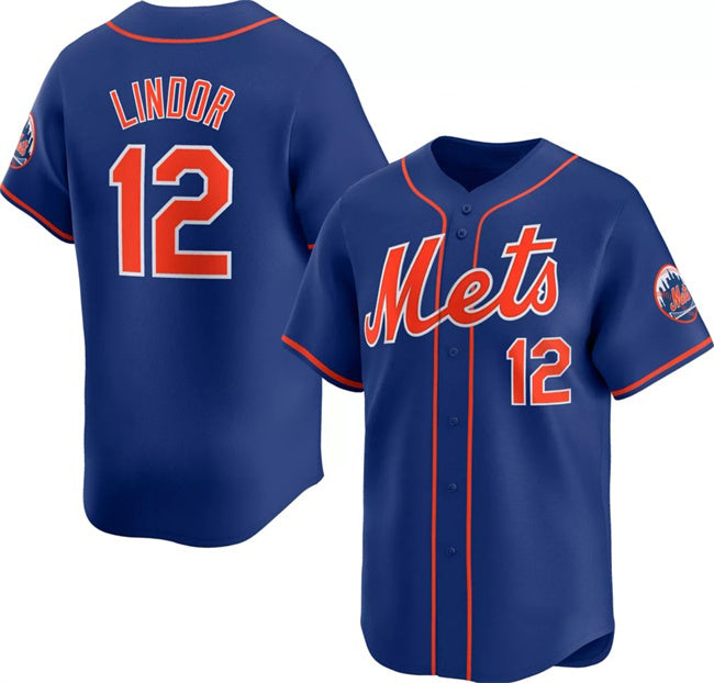 New York Mets #12 Francisco Lindor Royal HOLBERT 2024 Alternate Limited Stitched Jersey