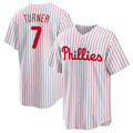Philadelphia Phillies #7 Trea Turner White HOLBERT Home Replica Player Jersey