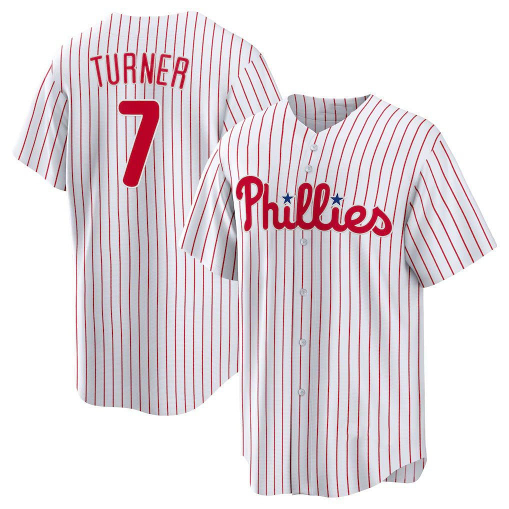 Philadelphia Phillies #7 Trea Turner White HOLBERT Home Replica Player Jersey