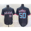 Miami Marlins #50 Agust¨ªn Ram¨ªrez Black HOLBERT 2025 City Connect Limited Stitched Jersey
