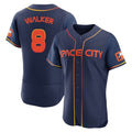 Houston Astros #8 Christian Walker Player Navy HOLBERT City Connect Limited Elite Home Stitched Jerseys
