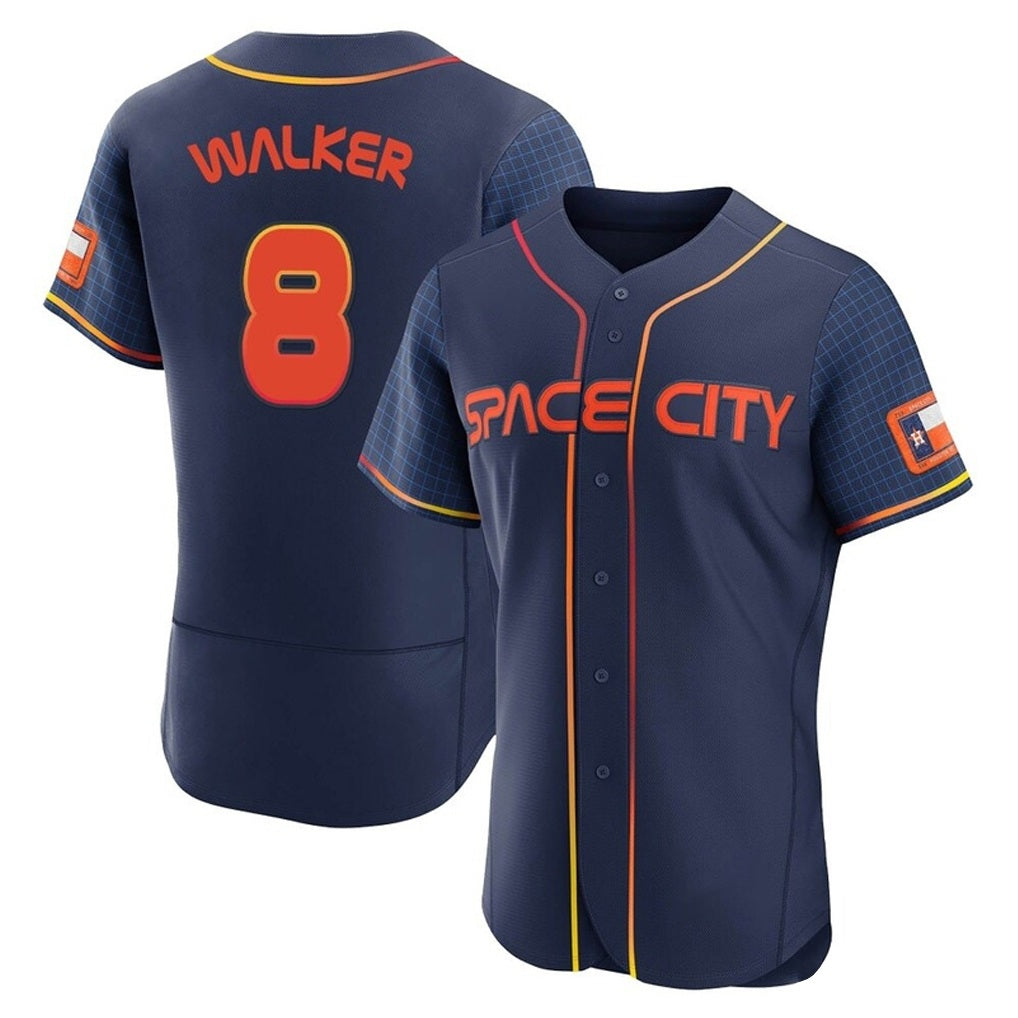 Houston Astros #8 Christian Walker Player Navy HOLBERT City Connect Limited Elite Home Stitched Jerseys