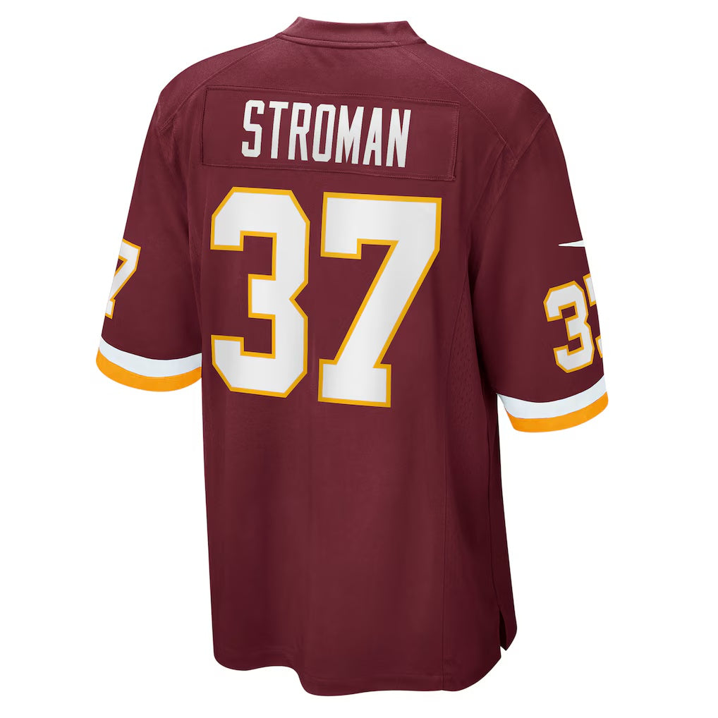 W.Football Team #37 Greg Stroman Burgundy HOLBERT Game Player Jersey
