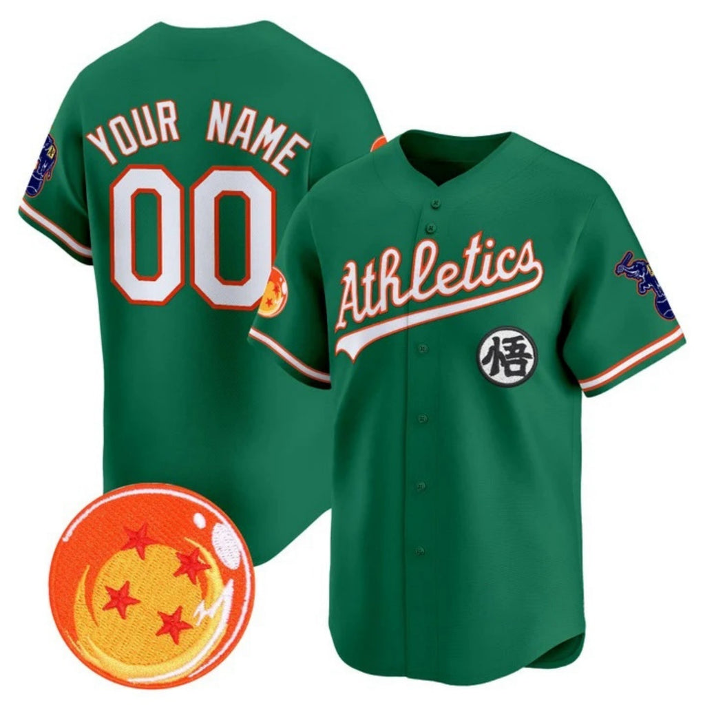 Custom Oakland Athletics x Dragon Ball Green HOLBERT Vapor Premier Limited Jersey - All Stitched