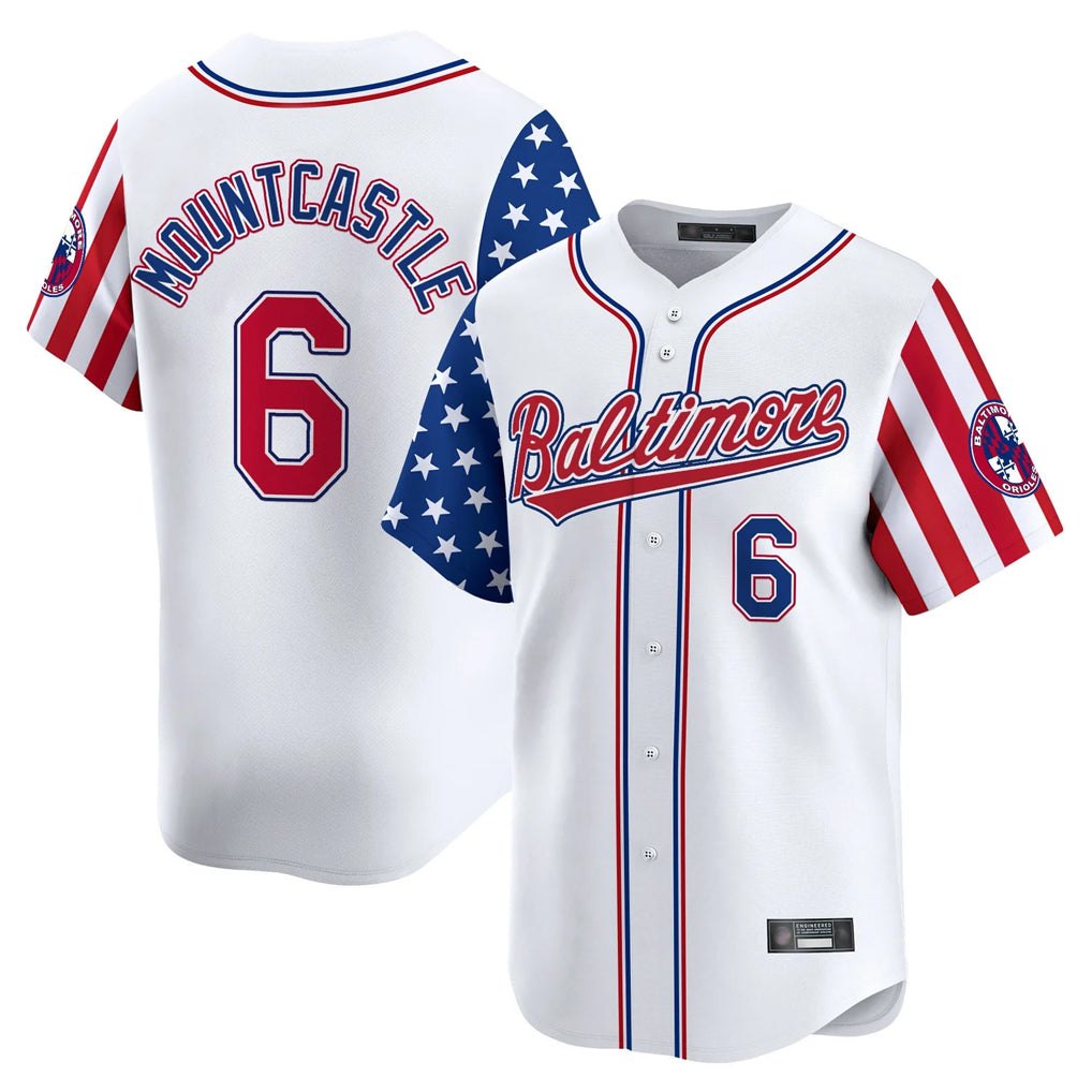 Baltimore Orioles #6 Ryan Mountcastle Player White HOLBERT Independence Day Vapor Premier Limited Home Game Stitched Jerseys