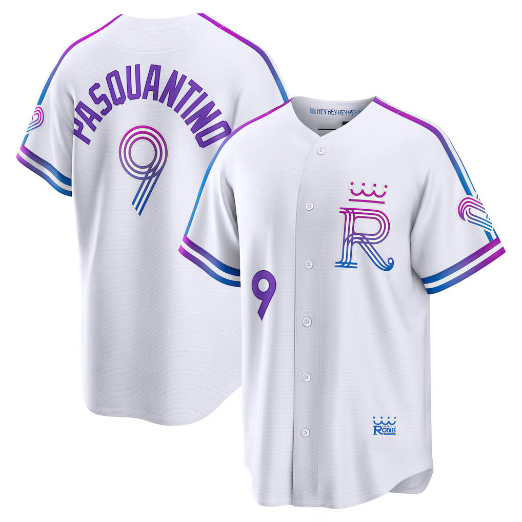 Kansas City Royals #9 Vinnie Pasquantino White HOLBERT 2026 City Connect Stadium Jersey