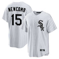 Chicago White Sox #15 Sean Newcomb Player White HOLBERT Stripe Home Game Stitched Jerseys
