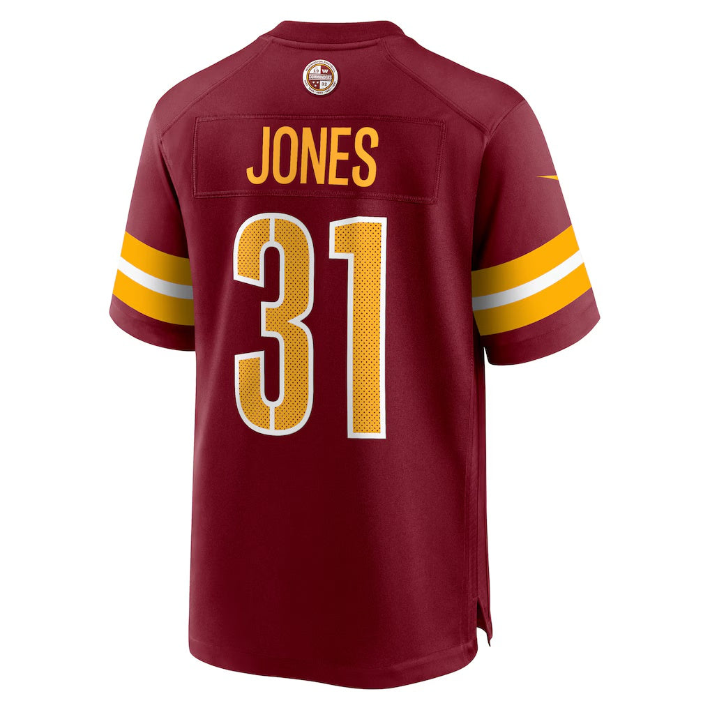 W.Commanders #31 Jonathan Jones Burgundy HOLBERT Team Game Jersey