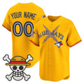 Custom Toronto Blue Jays x One Piece Gold HOLBERT Vapor Premier Limited Jersey - Stitched