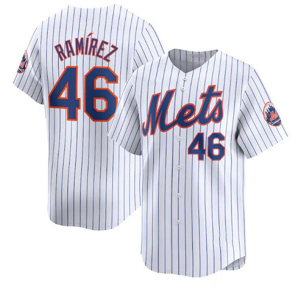 New York Mets #46 Yohan Ramirez White HOLBERT 2024 Home Limited Stitched Jersey