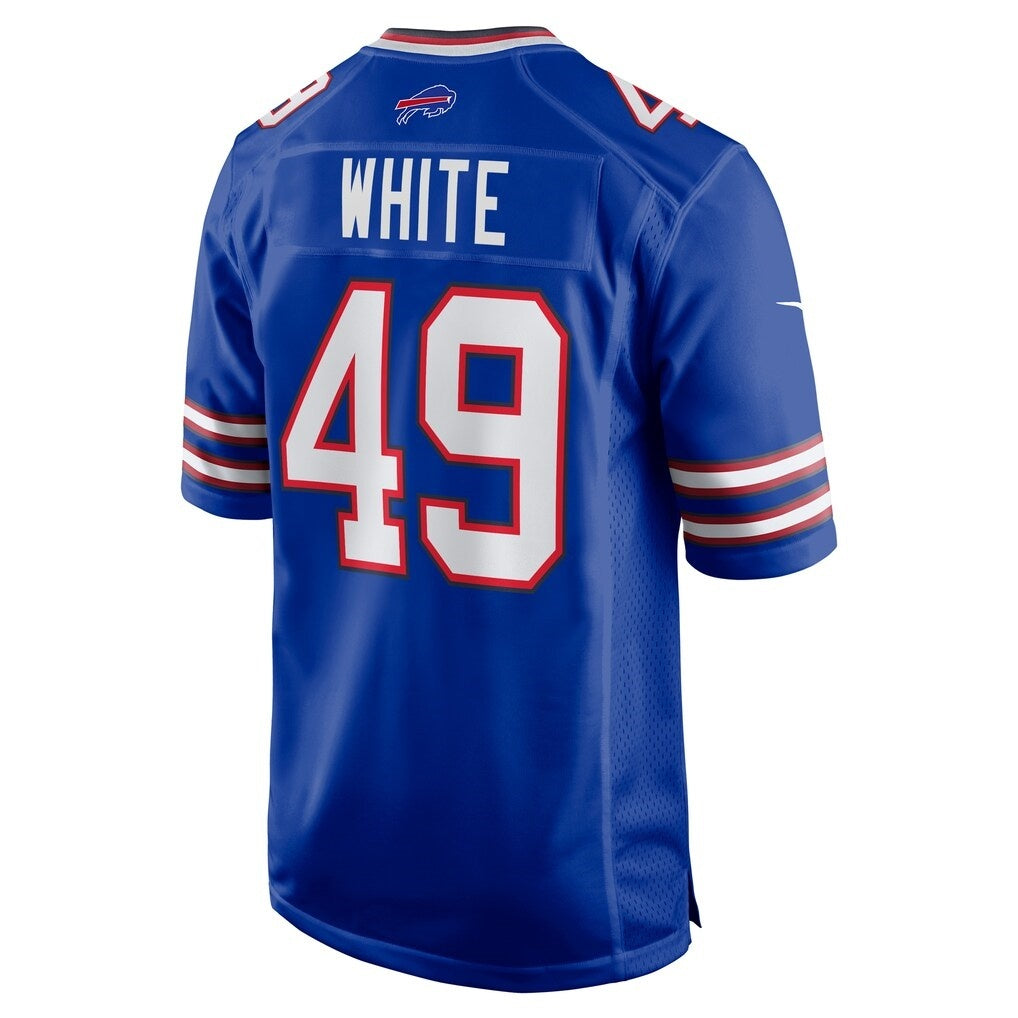B.Bills #49 DaShaun White Royal HOLBERT Team Game Jersey