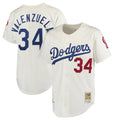 Los Angeles Dodgers #34 Fernando Valenzuela Player Cream HOLBERT Throwback Vapor Limited Stitched Jerseys