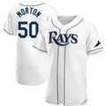 Tampa Bay Rays #50 Charlie Morton White HOLBERT Home Jersey