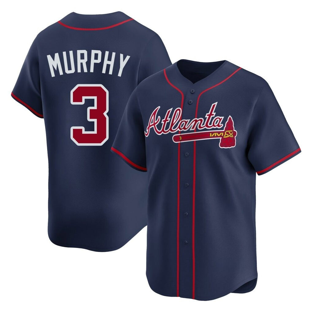Atlanta Braves #3 Dale Murphy Player Navy HOLBERT Limited Home Game Stitched Jerseys