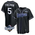 Los Angeles Dodgers #5 Freddie Freeman Player Black HOLBERT World Series Black Carbon Limited Home Stitched Jerseys