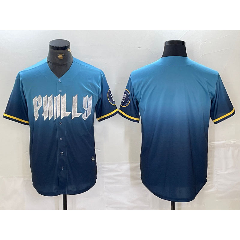 Philadelphia Phillies Blank Blue HOLBERT 2024 City Connect Limited Stitched Jersey