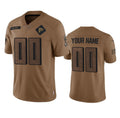 Custom A.Falcons Active Player 2023 Brown HOLBERT Salute To Setvice Limited Stitched Jersey