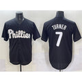 Philadelphia Phillies #7 Trea Turner Black HOLBERT Lights Out Limited Stitched Jersey