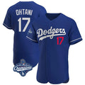 Los Angeles Dodgers #17 Shohei Ohtani Player Royal HOLBERT World Series Meet Limited Elite Home Stitched Jerseys