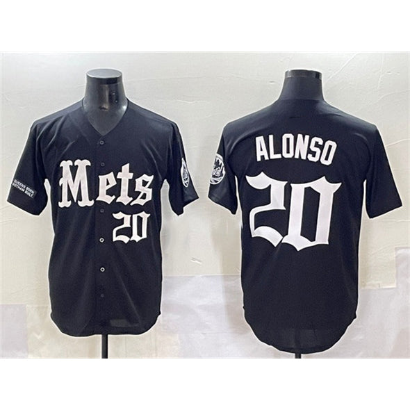 New York Mets #20 Pete Alonso Black HOLBERT 'Gotham Gothic Edition' Vapor Premier Limited Stitched Jersey