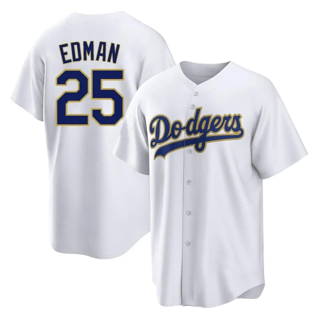 Los Angeles Dodgers #25 Tommy Edman Player Gold White HOLBERT 2026 Collection Stadium Game Stitched Jerseys