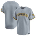 Milwaukee Brewers Blank Player Gray HOLBERT Home Limited Stitched Jerseys