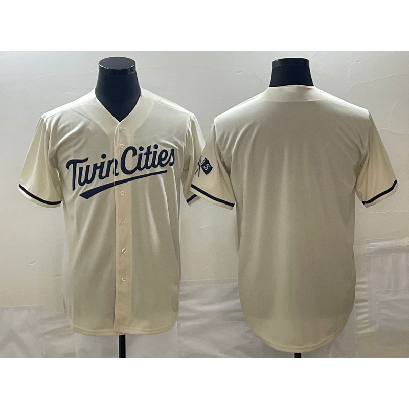 Minnesota Twins Blank Cream HOLBERT Cool Base Stitched Jersey