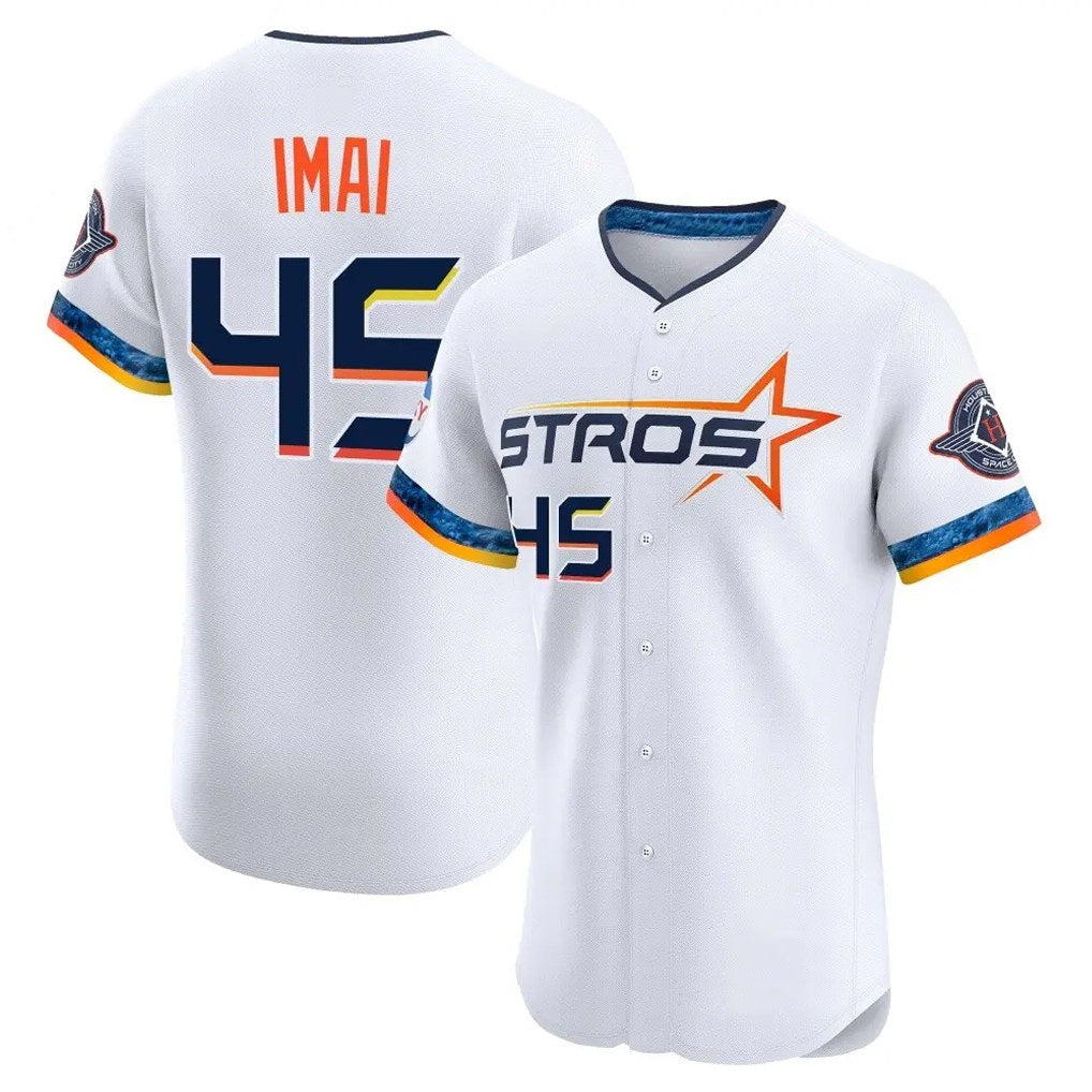 Houston Astros #45 Tatsuya Imai Player White HOLBERT City Connect Limited Elite Home Stitched Jerseys