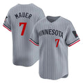Minnesota Twins #7 Joe Mauer Player Gray HOLBERTHome Limited Stitched Jerseys