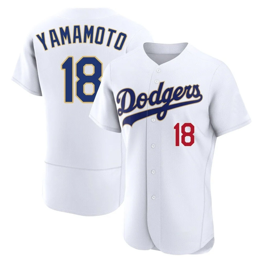 Los Angeles Dodgers #18 Yoshinobu Yamamoto Player Gold White HOLBERT 2026 Collection Stadium Limited Elite Stitched Jerseys