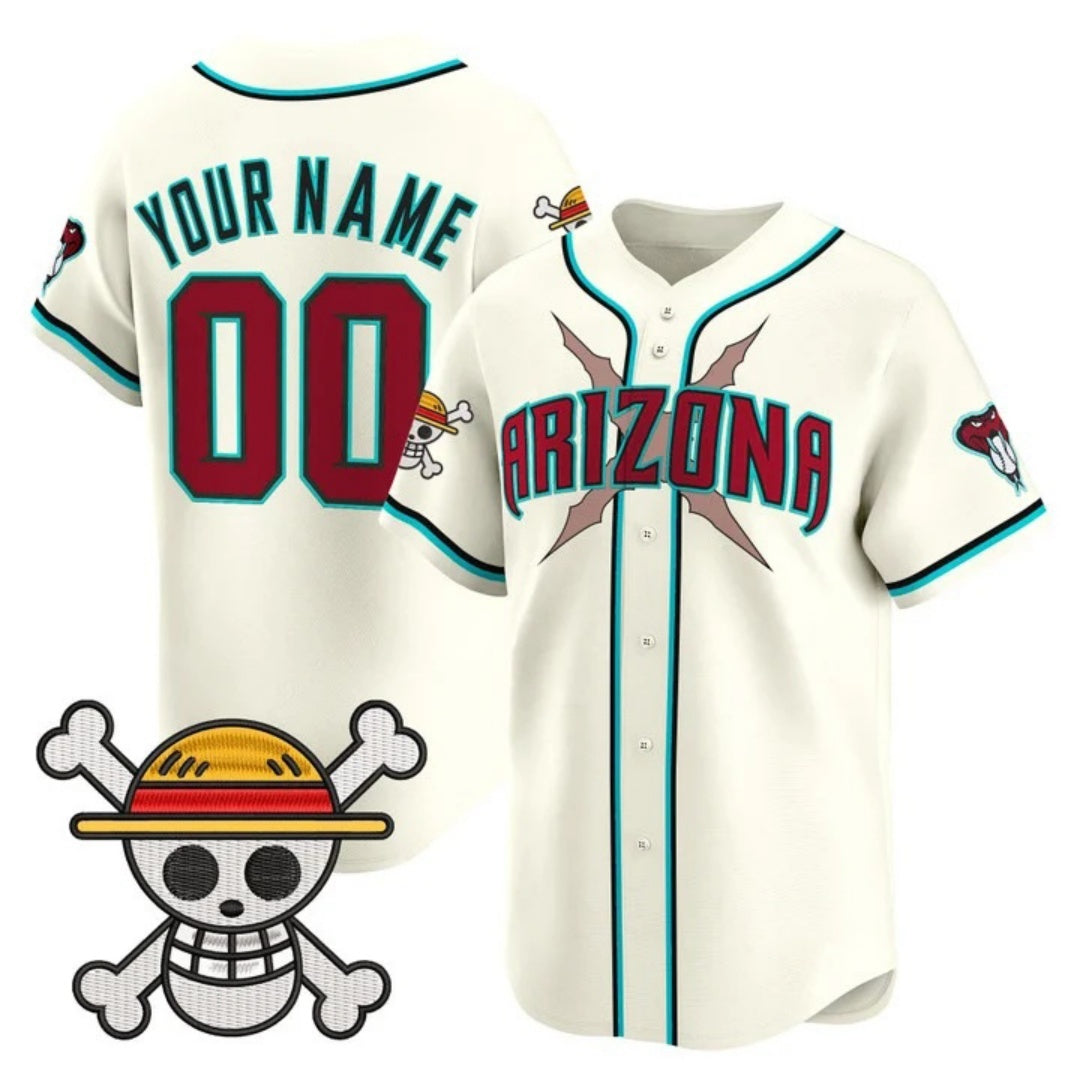 Custom Arizona Diamondbacks x One Piece Cream HOLBERT Vapor Premier Limited Jersey - Stitched
