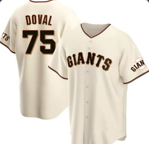 San Francisco Giants #75 Camilo Doval Cream HOLBERT Home Jersey