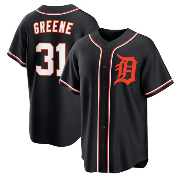 Detroit Tigers #31 Riley Greene Black HOLBERT Out Stitched Jersey