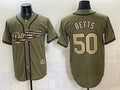 Los Angeles Dodgers #50 Mookie Betts Olive HOLBERT 2026 Armed Forces Day Stitched Jersey