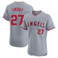 Los Angeles Angels #27 Mike Trout Player Gray HOLBERT Home Limited Elite Stitched Jerseys
