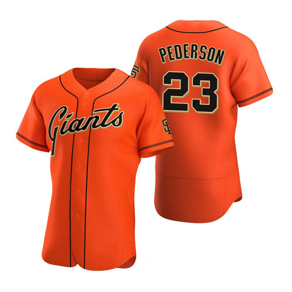 San Francisco Giants #23 Joc Pederson Orange HOLBERT Flex Base Stitched Jersey