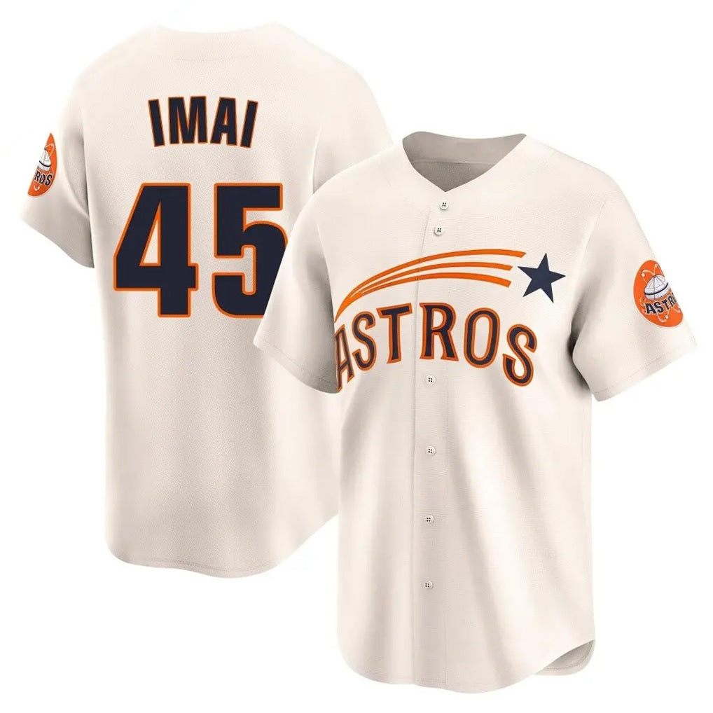 Houston Astros #45 Tatsuya Imai Player Cream HOLBERT Throwback Cooperstown Collection Limited Stitched Jerseys