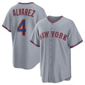 New York Mets #4 Francisco Alvarez Gray HOLBERT 2025 Limited Stitched Jersey